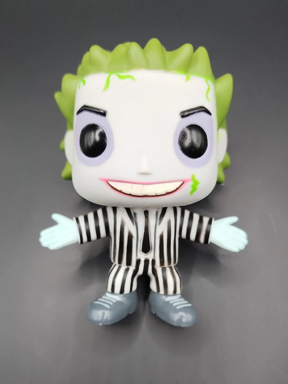 Funko Beetlejuice — Lime Green Hair with Black & White Striped Suit